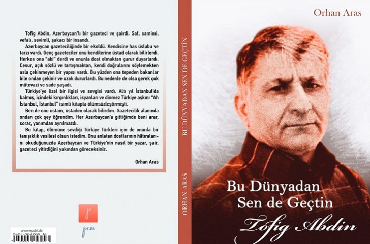 Türkiyədə şair-publisist Tofiq Abdin haqqında kitab çap olunub