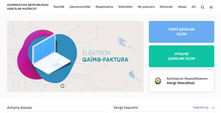 Vergilər Nazirliyinin yenilənmiş internet saytı istifadəyə verilib