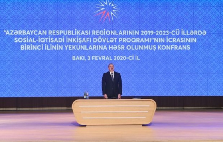 İlham Əliyev Dövlət Proqramının icrasının birinci ilinin yekunlarına həsr olunan konfransda