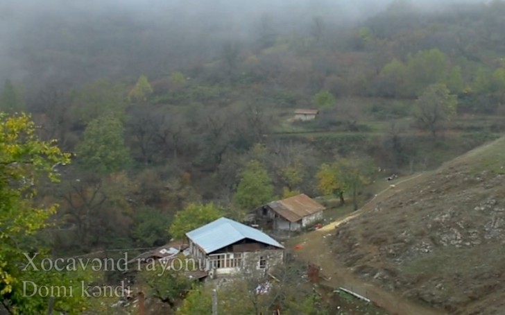 Xocavəndin işğaldan azad olunan Domi kəndinin görüntüləri