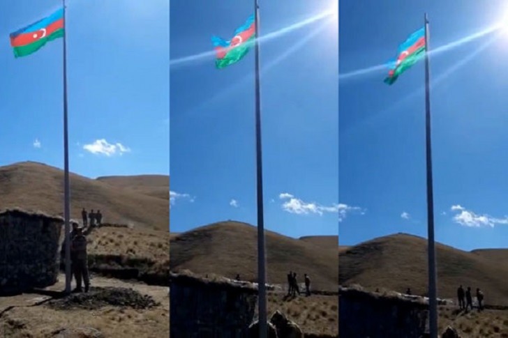Göyçə mahalının Yuxarı Şorca kəndi istiqamətində bayrağımız yüksəldilib -