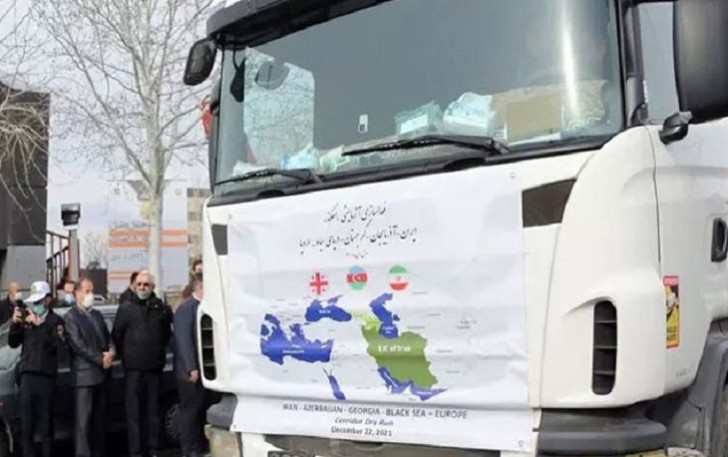 İran-Azərbaycan-Gürcüstan nəqliyyat dəhlizi açıldı