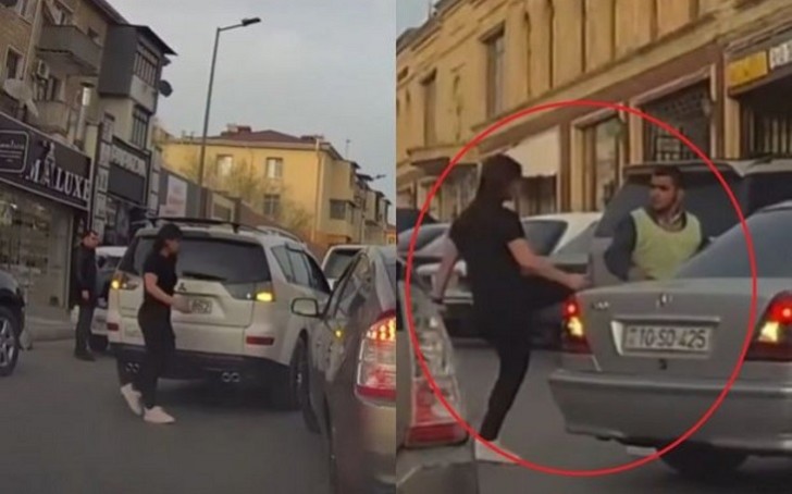 Sumqayıtda parklanma nəzarətçisini döyən qadın sürücü saxlanılıb -