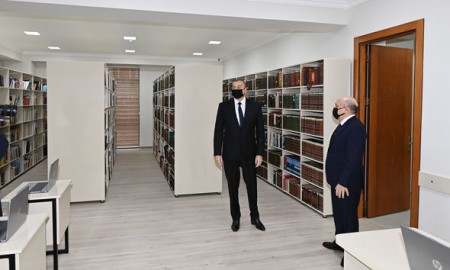 İlham Əliyev İlahiyyat İnstitutunun yeni inzibati binasının açılışında iştirak edib -