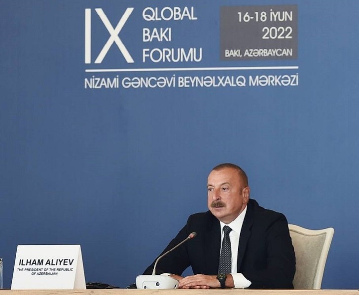 İlham Əliyev IX Qlobal Bakı Forumunda çıxış edib -