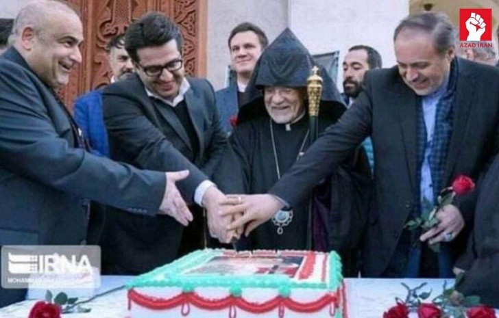 İranın Azərbaycandakı səfiri erməni yepiskopla tort yedi