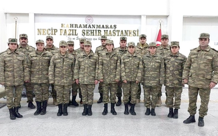 Azərbaycan Ordusunun hərbi tibb personalı Kahramanmaraşdadır