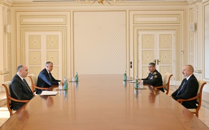 Prezident İlham Əliyev Gürcüstanın müdafiə nazirini qəbul edib -