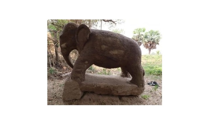 Hindistanda 2300 illik Buddist fil heykəli tapılıb