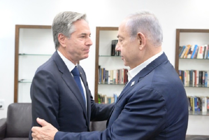 ABŞ dövlət katibi Blinken İsrailin baş naziri Netanyahu ilə görüşüb
