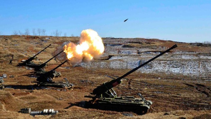 Şimali Koreya artilleriya təlimləri keçirib