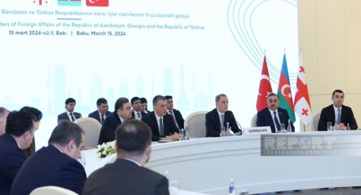 Azərbaycan, Türkiyə və Gürcüstan xarici işlər nazirlərinin görüşü başa çatıb -