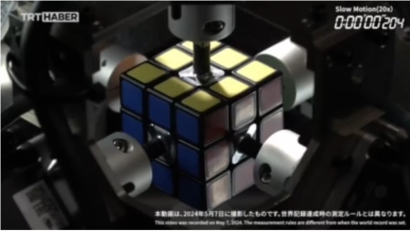 Yaponiyada robot zəka kubu rekordu qırıb