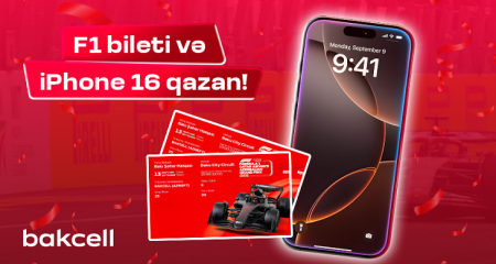 “Bakcell”dən “iPhone 16” qazanmaq şansı!