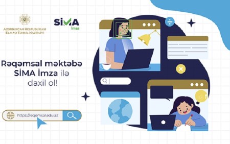 “Rəqəmsal məktəb” platformasına “SİMA İmza” ilə giriş təmin edildi