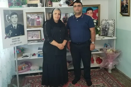 Emin Tarverdiyev Naxçıvanda şəhid Emin Sadiqovun ailəsini ziyarət edib