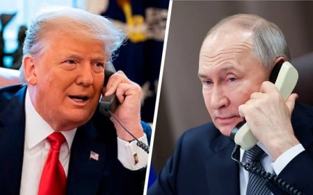 Putin və Tramp 1 saat 10 dəqiqə telefonla danışıb
