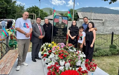 "Vətən Bağı" STİB-nin üzvləri şəhid Yunis Abbasovun il mərasiminə qatılıblar