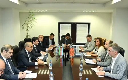 Mikayıl Cabbarov Şimali Makedoniyaya işgüzar səfər edib