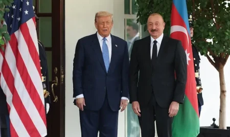 Donald Tramp İlham Əliyevi qarşıladı