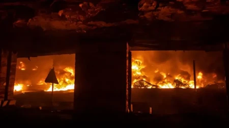 BƏƏ-də neft hasilatı bölgəsində PUA hücumu səbəbindən yanğın baş verib