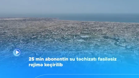 25 min abonentin su təchizatı fasiləsiz rejimə keçirildi -