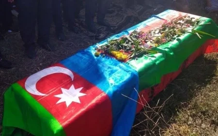 İtkin-şəhid Akif Qurbanovun qalıqları dəfn edilib