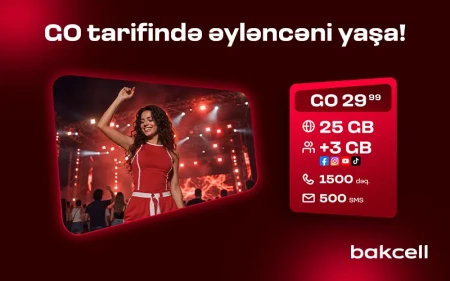 “Bakcell”in “GO” tariflərinə qoşulun və üstünlüklərdən faydalanın